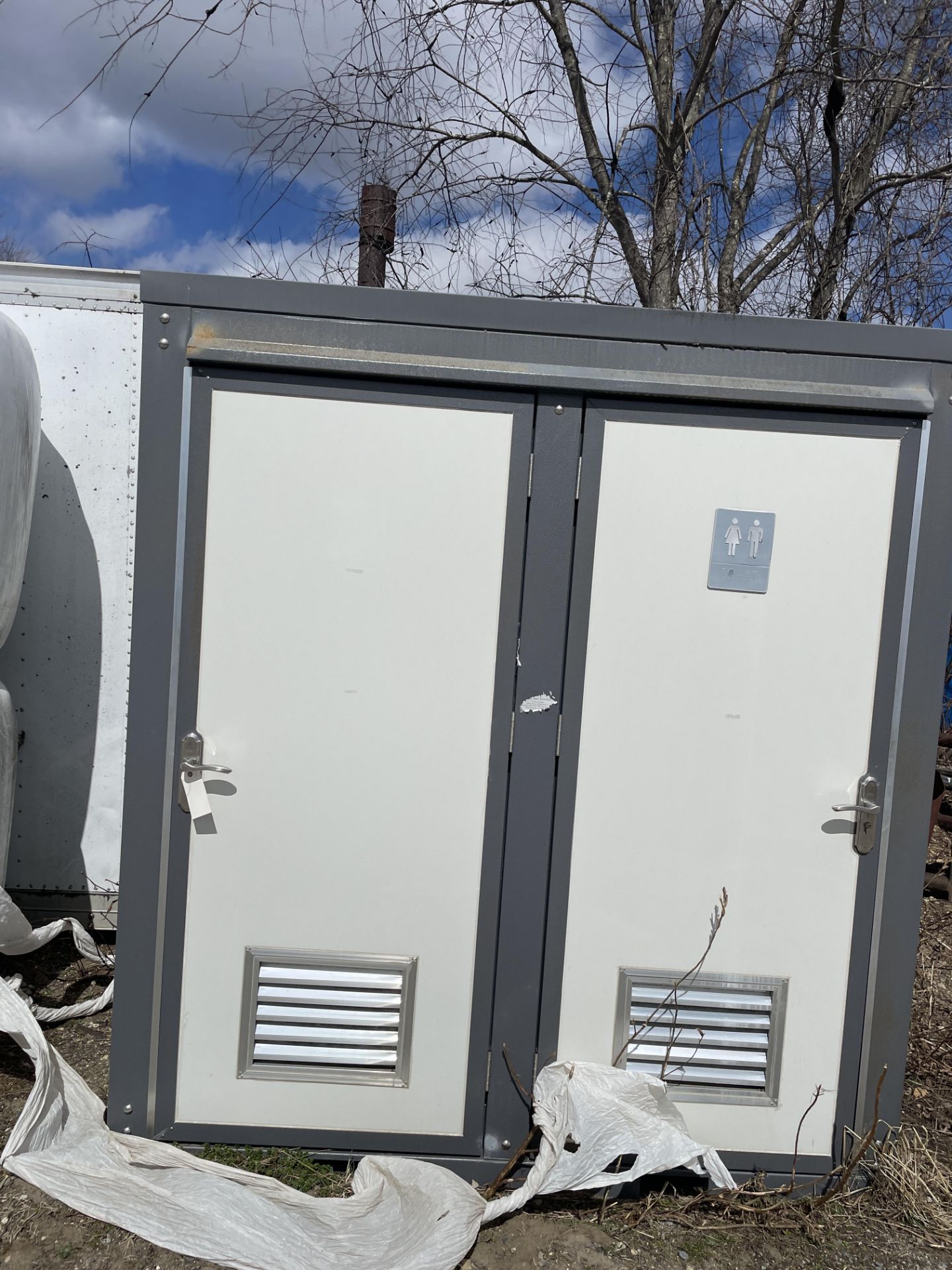 (UNUSED) Portable 2 Stall Restroom w/ Fork Slot and Lifting Hook (Located In Lancaster) - Image 3 of 6