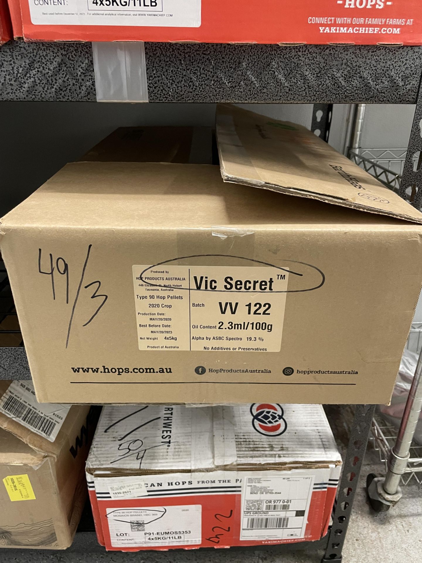 (3) HPA Barthhaus Vic secret Hop Pellets 5KG (Located In Lancaster)