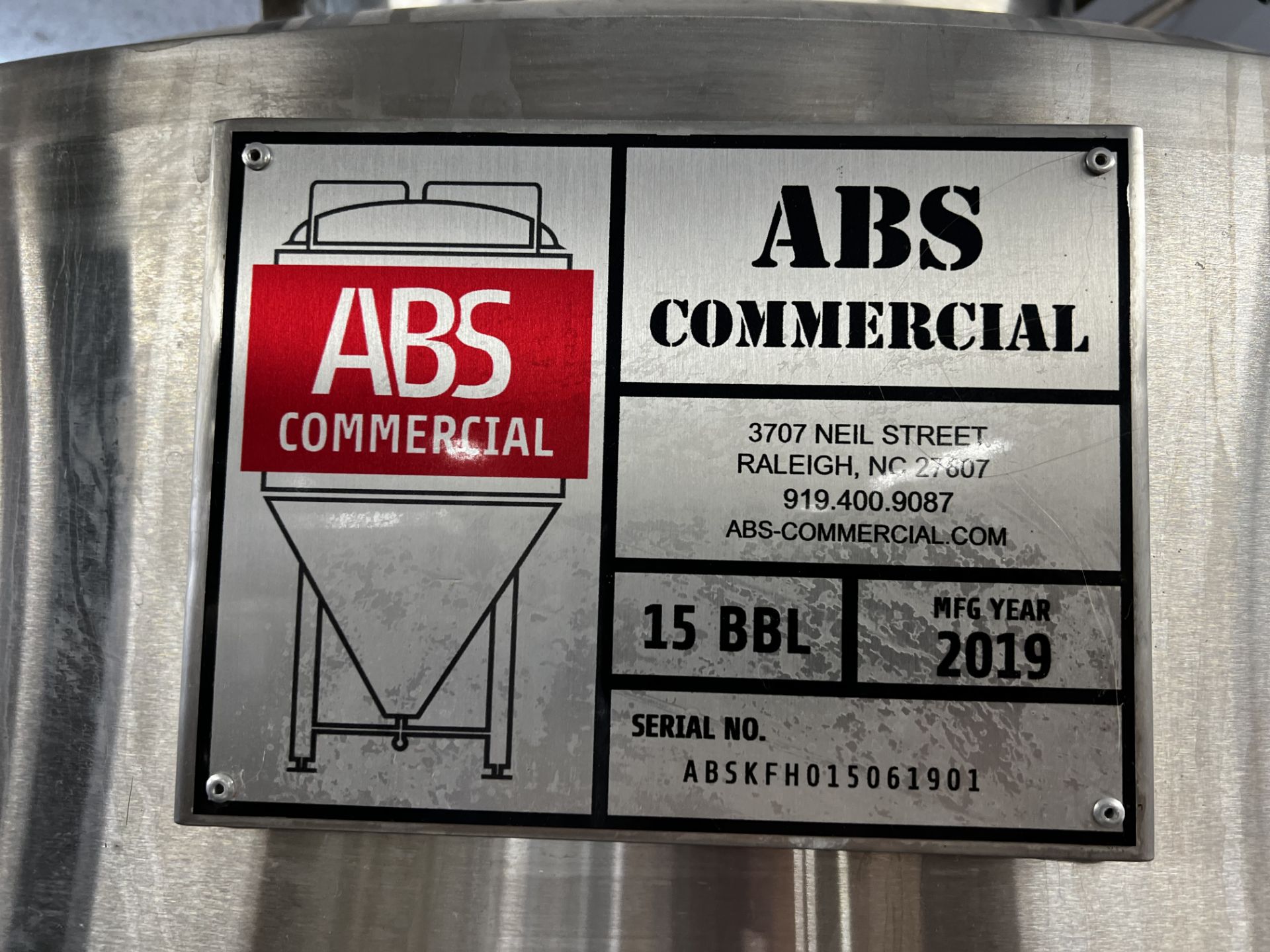 2019 ABS 15BBL Jacketed Hot/Cold Liquid Tank (SEE PICTURE #2 WITH FULL SPEC SHEET) (Located In - Image 3 of 4