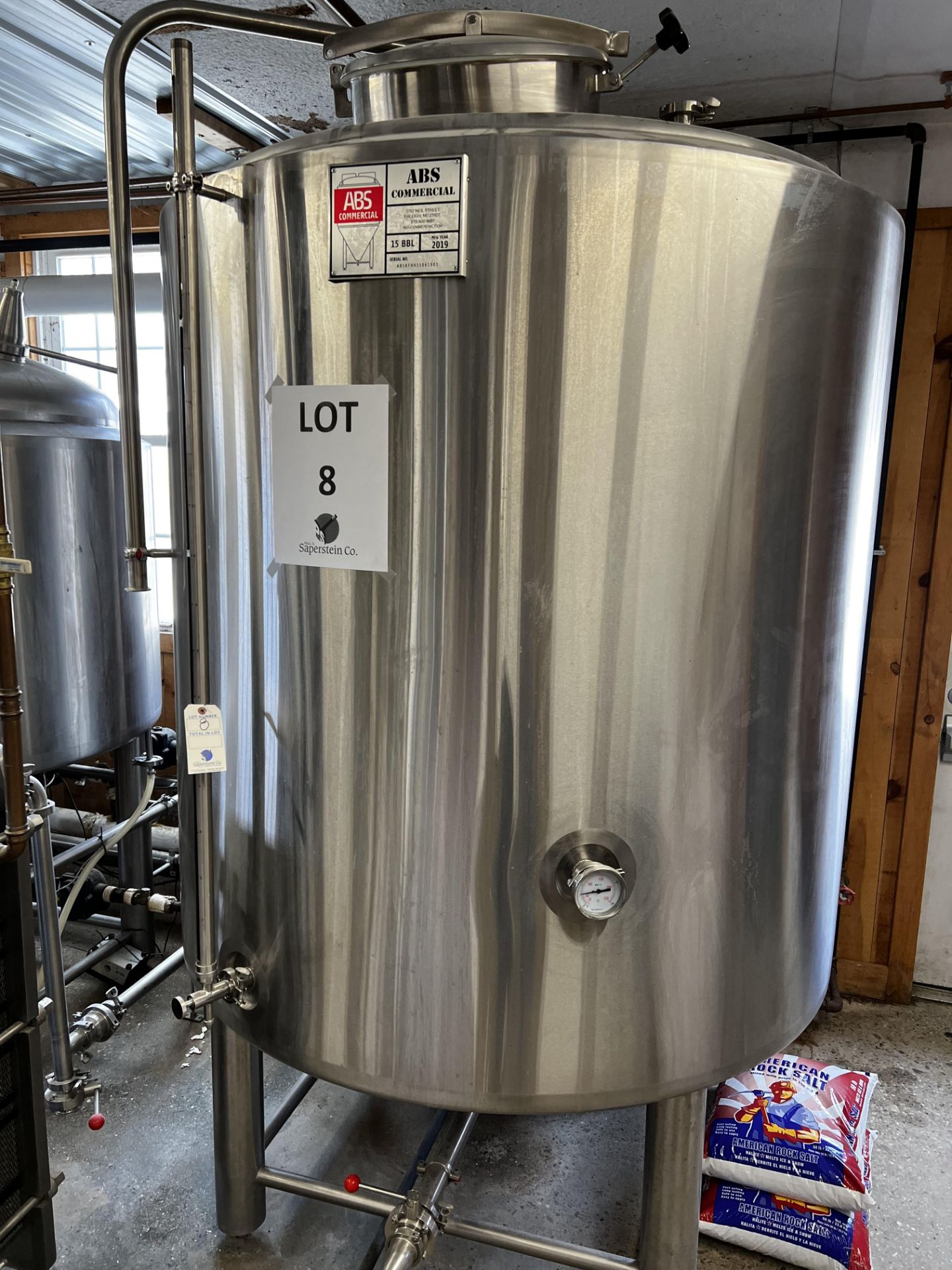 2019 ABS 15BBL Jacketed Hot/Cold Liquid Tank (SEE PICTURE #2 WITH FULL SPEC SHEET) (Located In