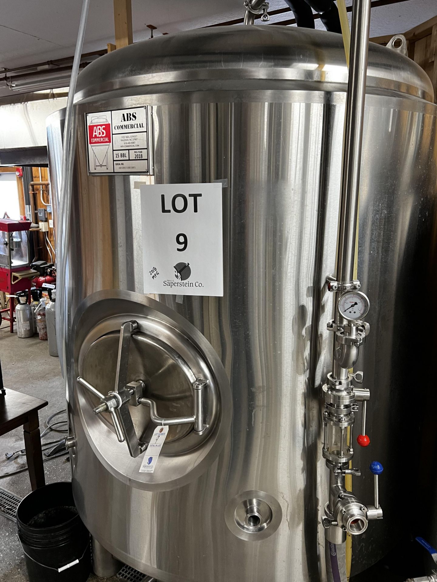 2018 ABS 15BBl Jacketed Brite Tank (SEE PICTURE #2 WITH FULL SPEC SHEET) (Located In Lancaster)