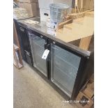 Precision Self Contained 2 Glass Door Portable Illuminated Refrigerator #BB48GHC (Located In