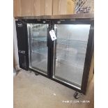 Precision Self Contained 2 Glass Door Portable Illuminated Refrigerator #BB48GHC (Located In