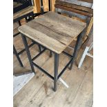 (8) Metal Frame Wood Seat Bar Stools