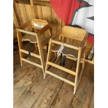 (2) Wood Framed High Chairs