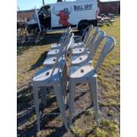 {LOT} (8) Metal Framed Barstools w/Backrest