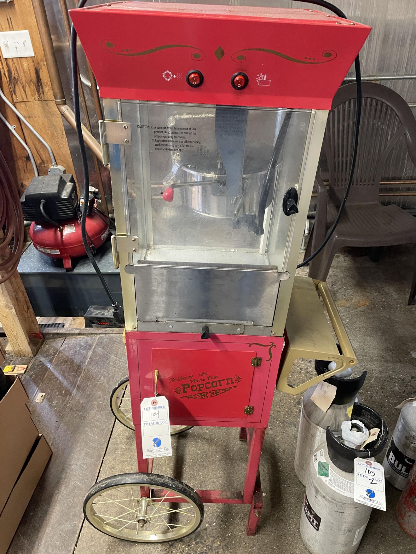 Movie Time Popcorn Maker with Cart (Located In Lancaster)