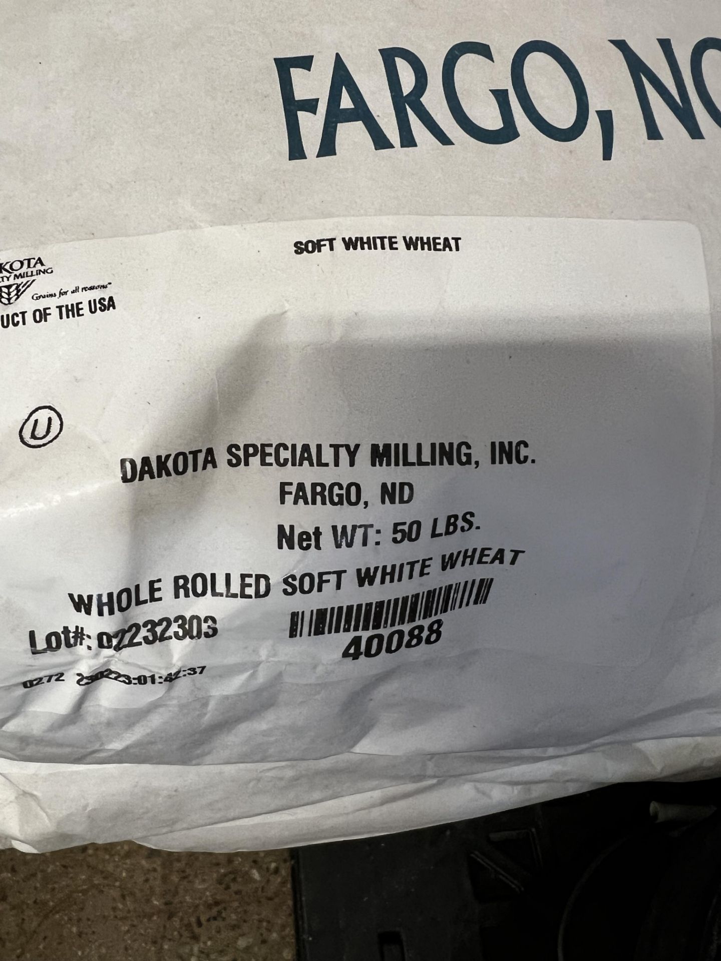 (11) 50Lb Bags of Dakota Whole Rolled Soft White Wheat (Located In Lancaster) - Image 2 of 2