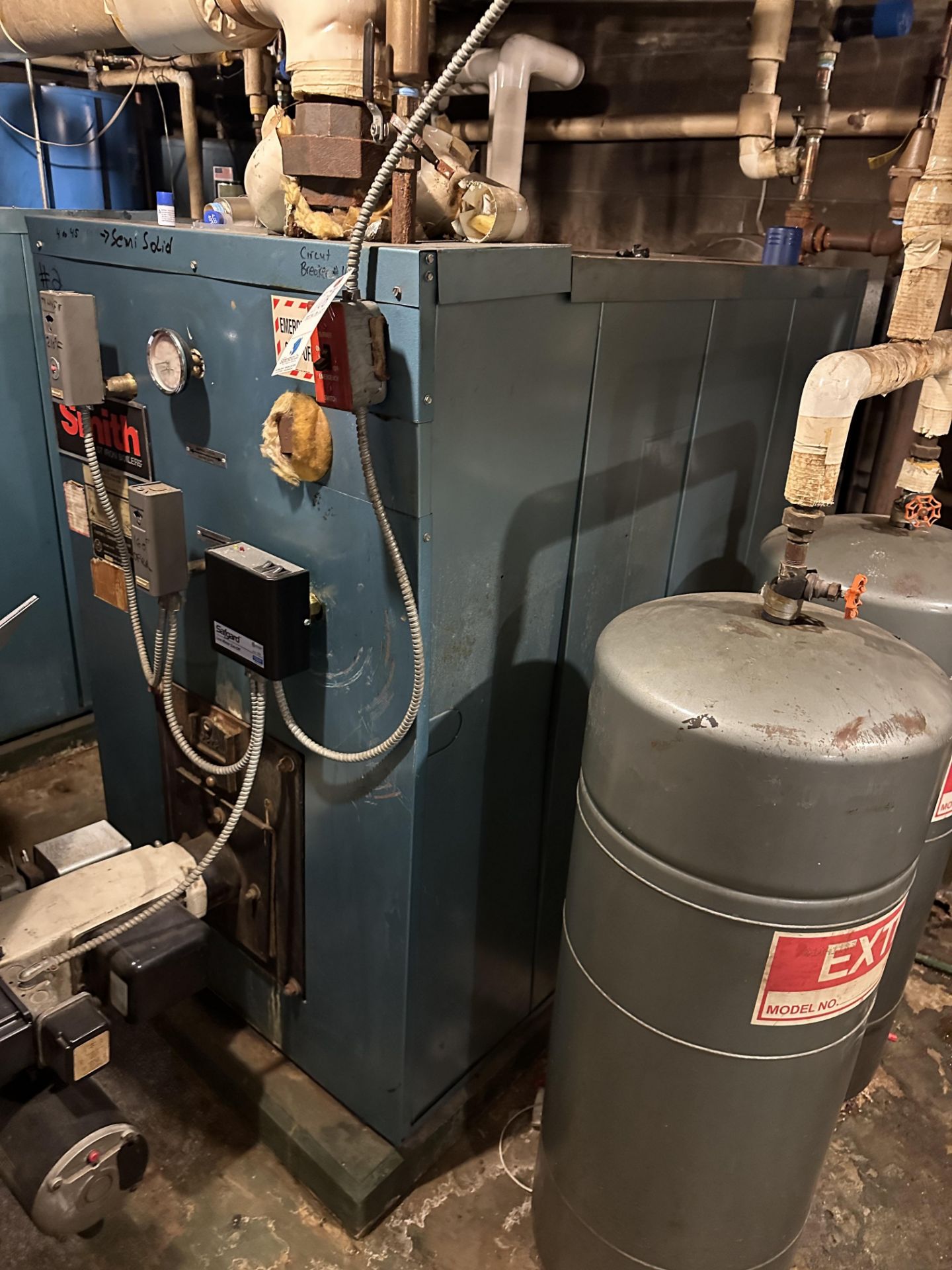 {LOT} In Boiler Room c/o: (2) Smith Cast Iron Boilers 19 Series 8 #F94588 (See Pictures), w/Tanks,