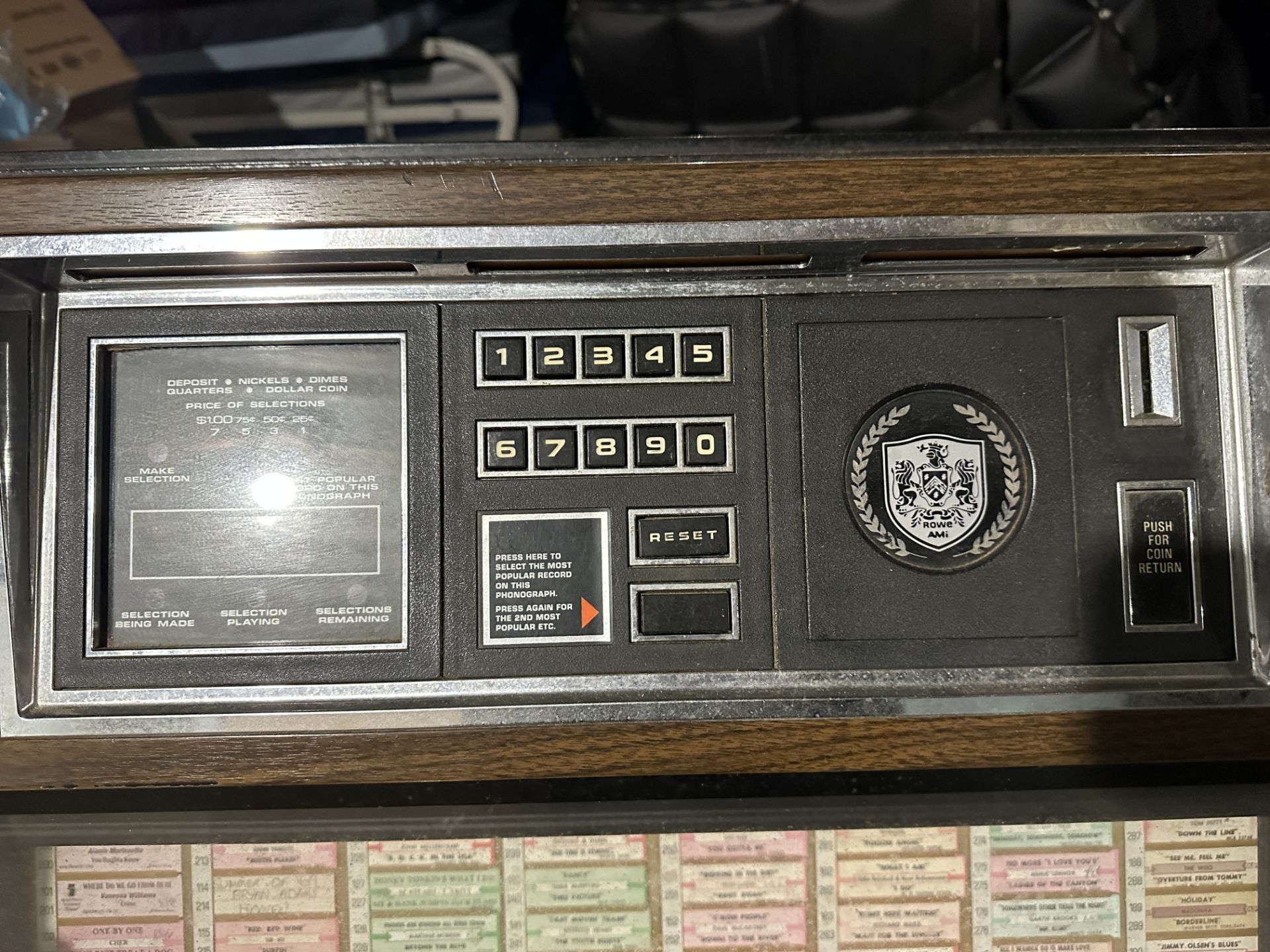 Rowe Ami Coin Operated Jukebox w/200 Selection - Year Unknown & No Key - Image 4 of 5