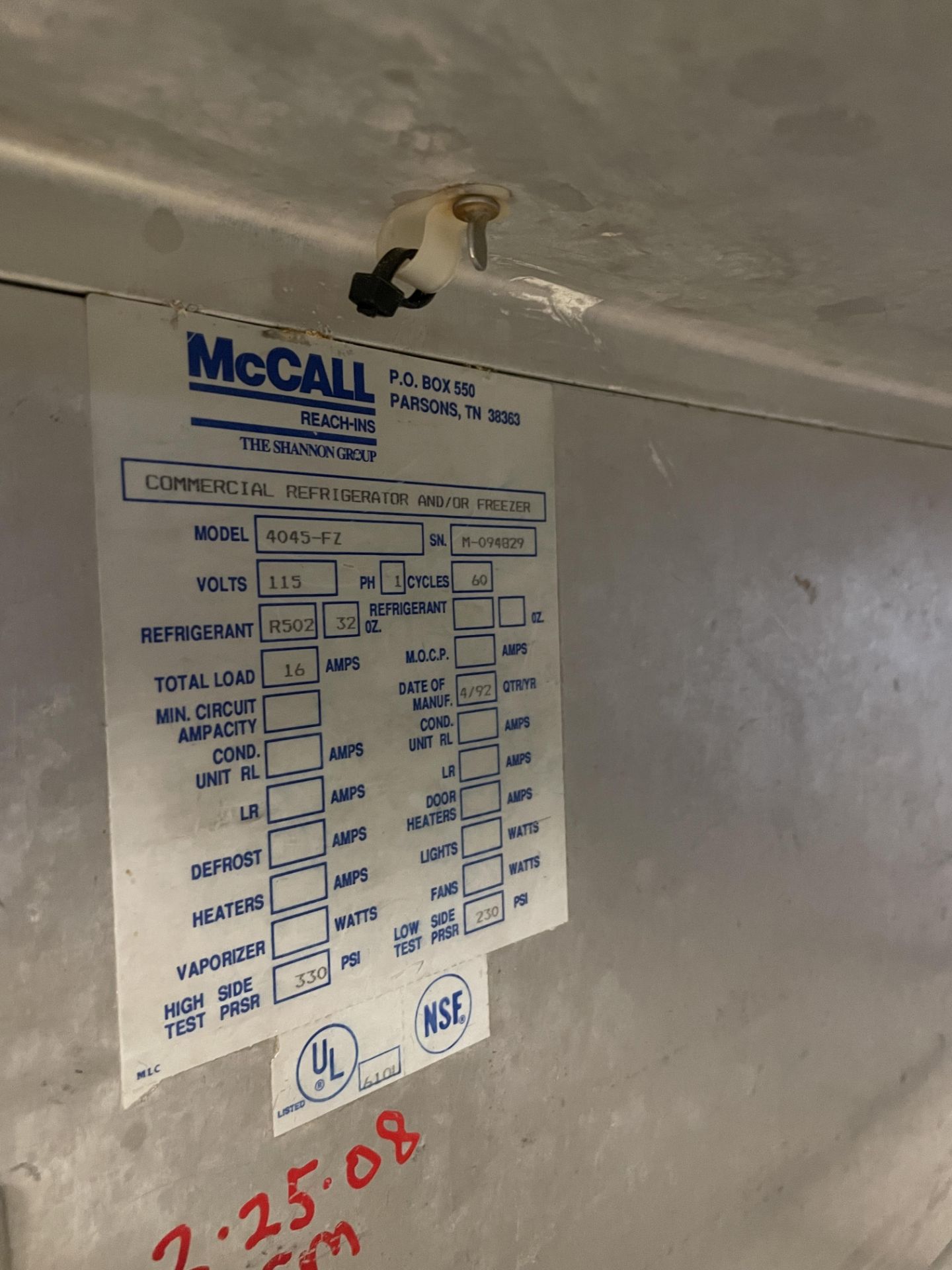 McCall #4045FZ 2 Door Stainless Steel Self Contained Portable Commercial Freezer w/Digital - Image 2 of 3