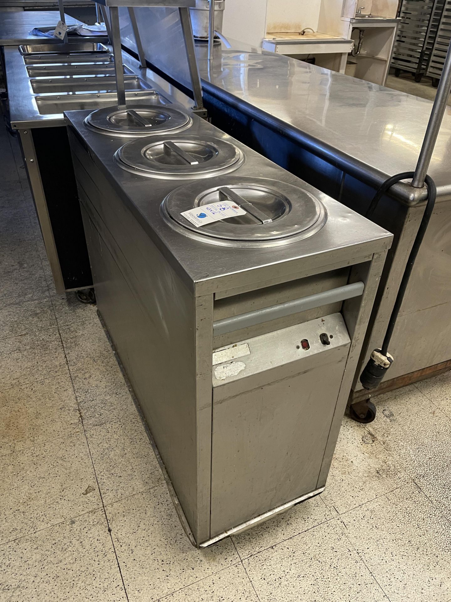 3 Station Soup Serving Unit, Portable & Electric (All Manufacturing info is gone)