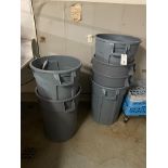 {LOT} (6) Brute Trash Cans