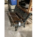 Wrought Iron Bench (Broken Front Wood Panel)
