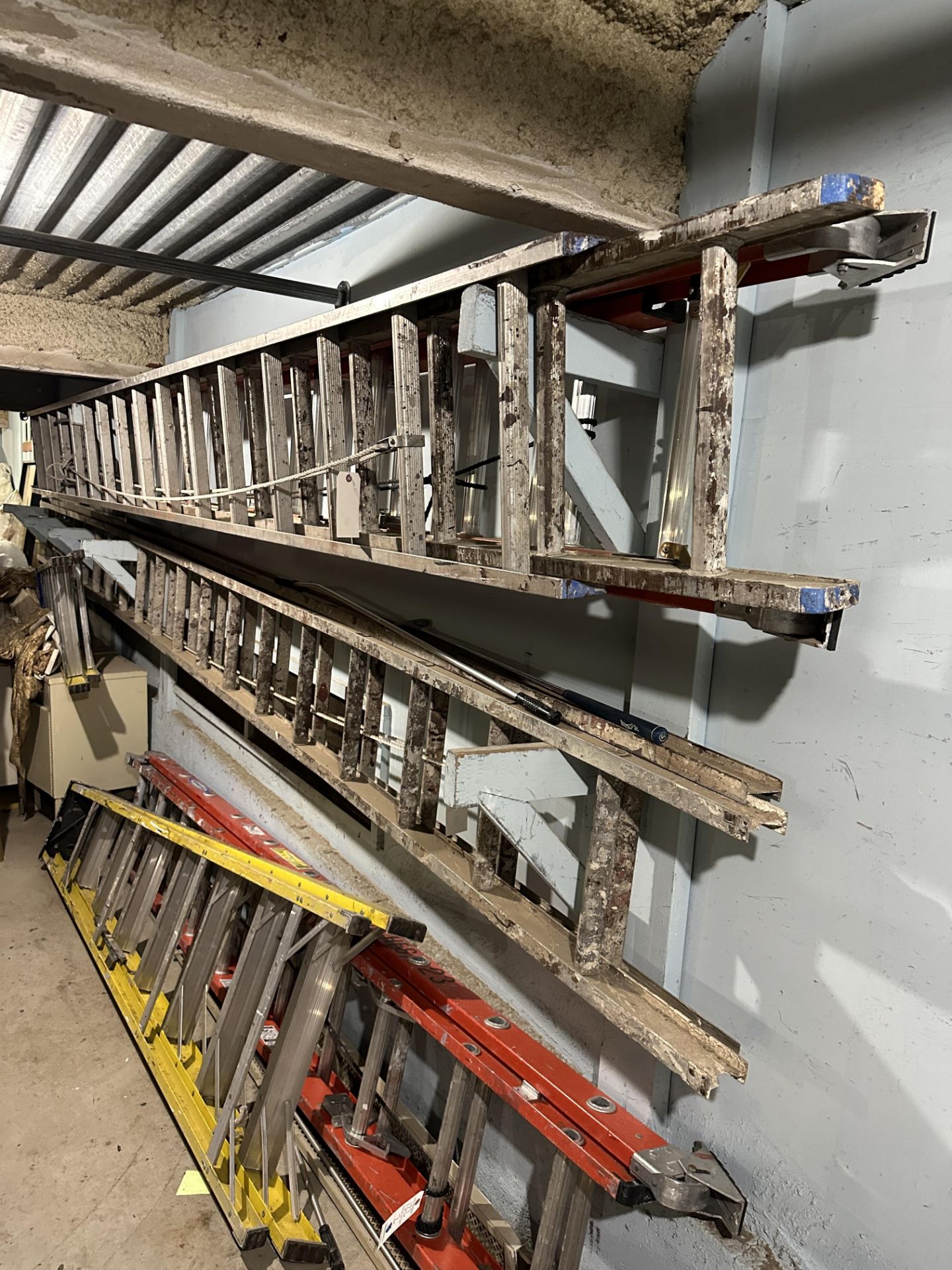 (2) 30' Aluminum & Fiberglass Extension Ladder