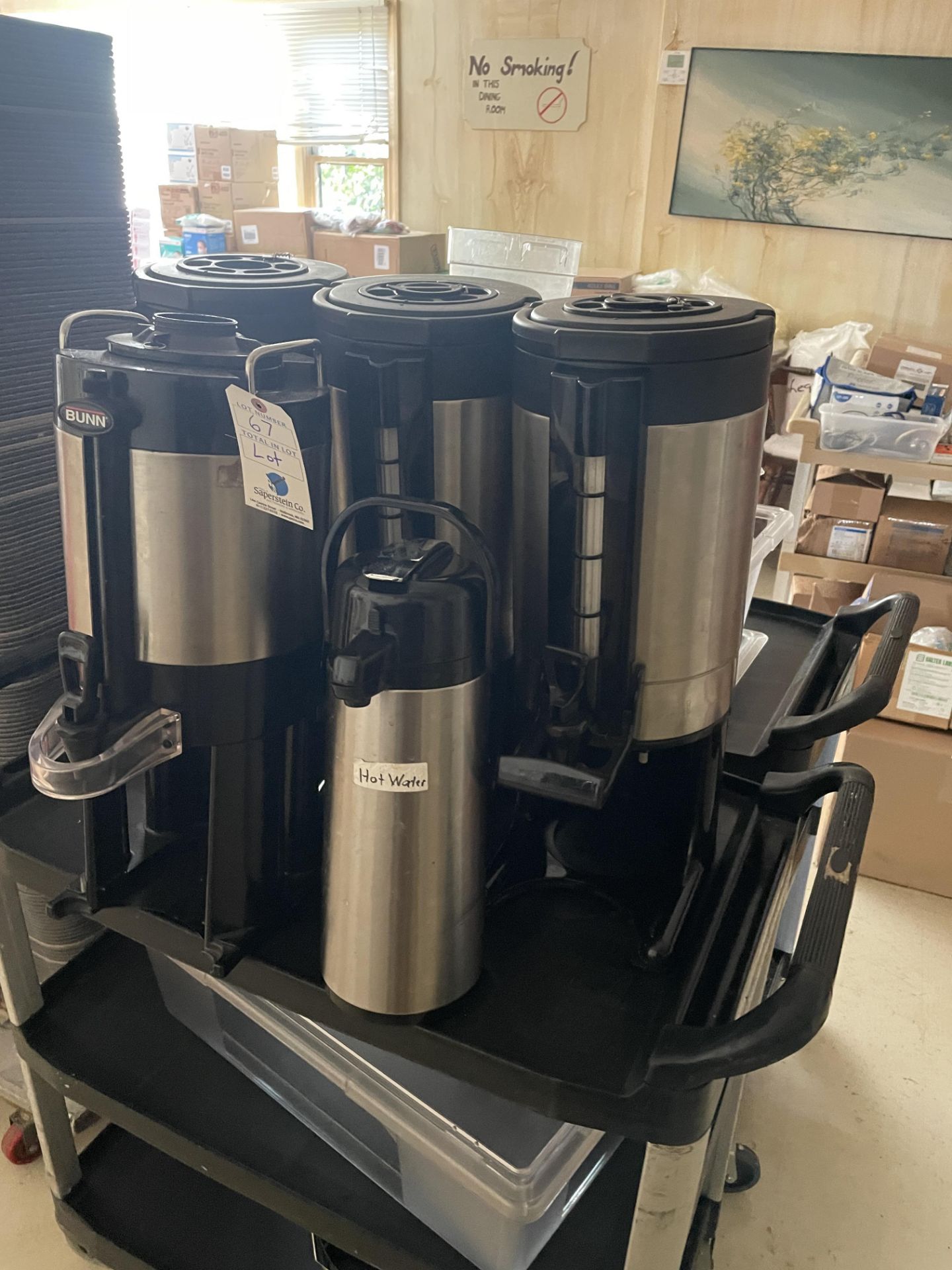 {LOT} Coffee Brewers & Servers w/Cream Dispensers