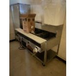 Serve Well 4 Compartment Portable All SS Steam Table w/Cutting Board & Sneeze Guard 5' x 34"