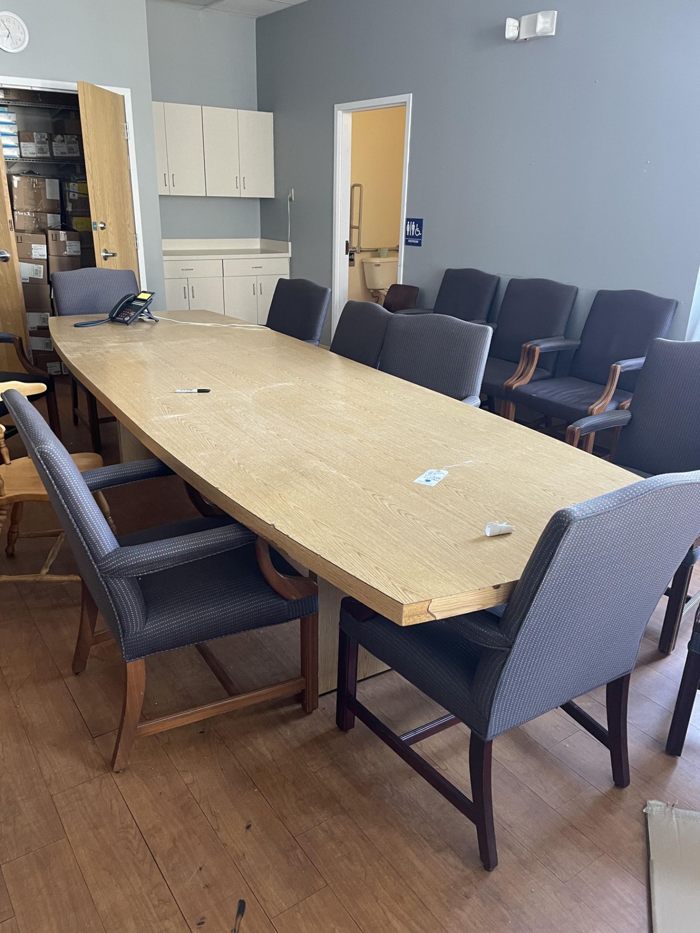 {LOT} In Conference Room - Upholstered Seat & Back Chairs, Conference Table (Take What you Want,