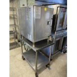 Counter Top Steam Chef Cleveland Steamer #22CET6.1 3 Phase, 208V w/Stainless Steel Cart (MUST