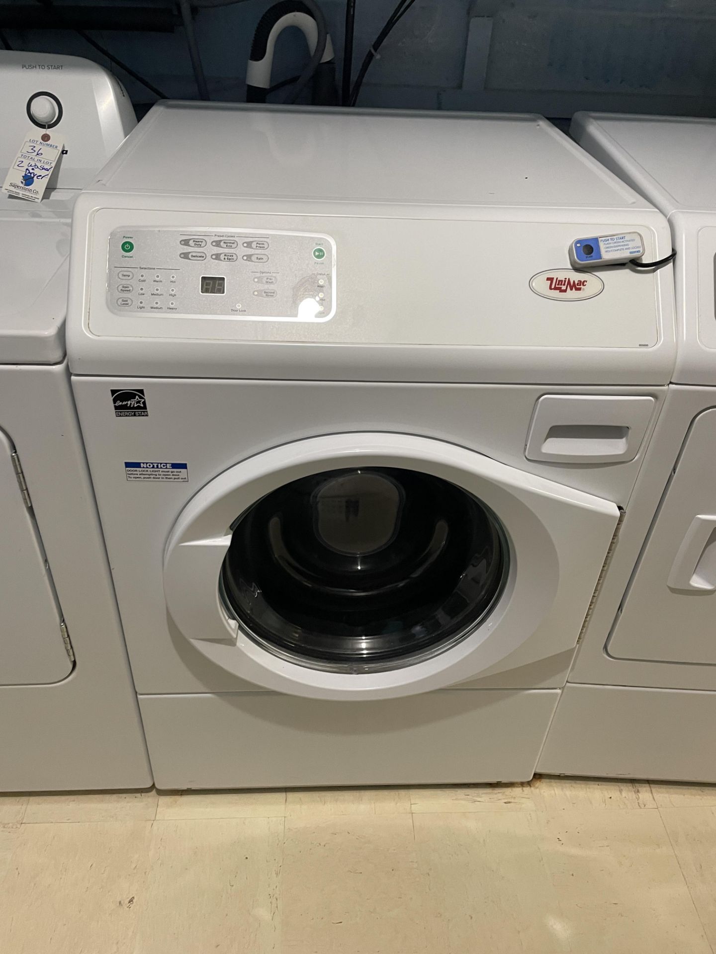 {LOT} In Laundry Area c/o: (3) UniMac #UDEE5BGS173CW01 Electric 3 Wire Plus Ground Commercial Dryers - Image 10 of 11