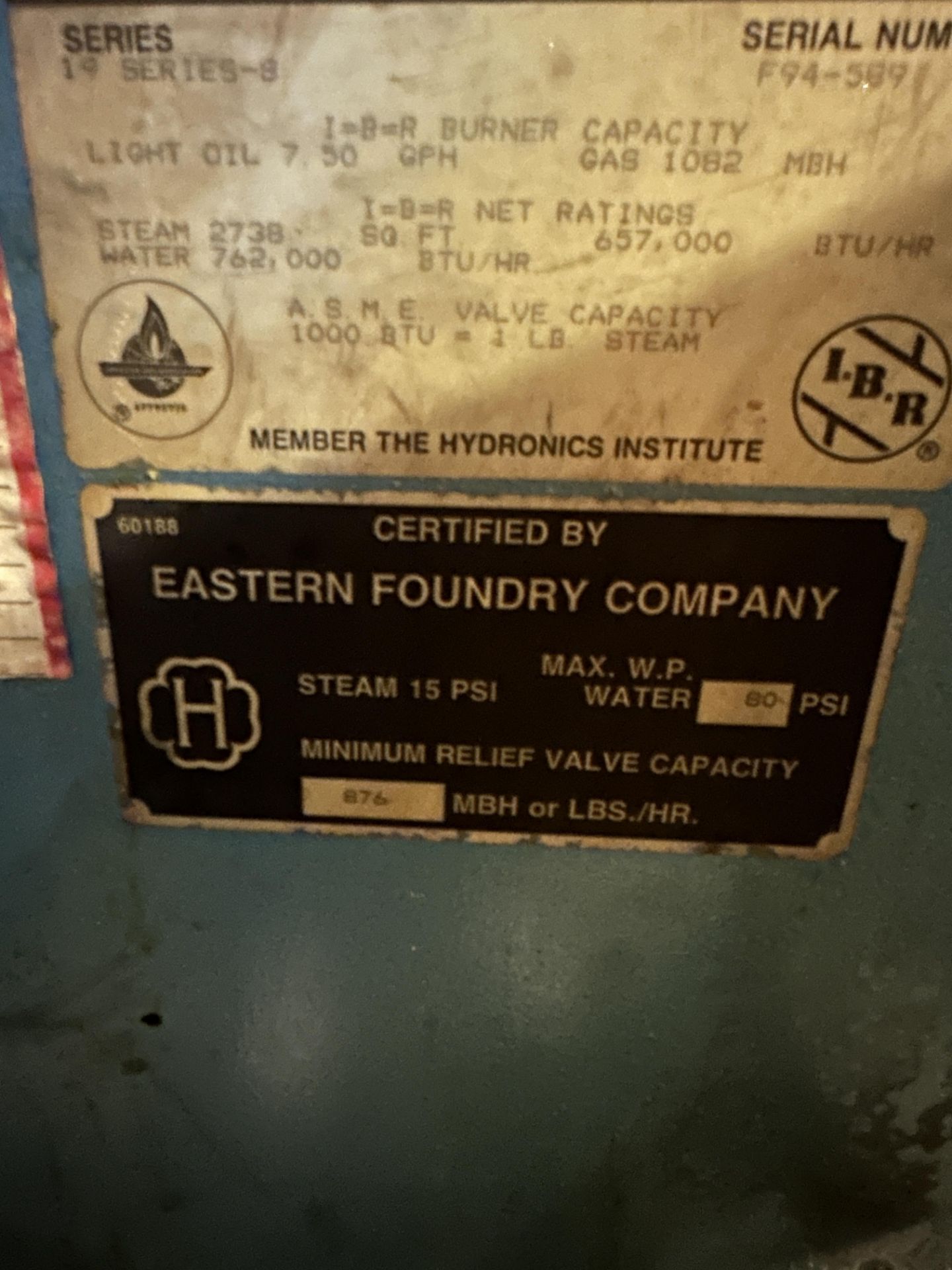 {LOT} In Boiler Room c/o: (2) Smith Cast Iron Boilers 19 Series 8 #F94588 (See Pictures), w/Tanks, - Image 5 of 6
