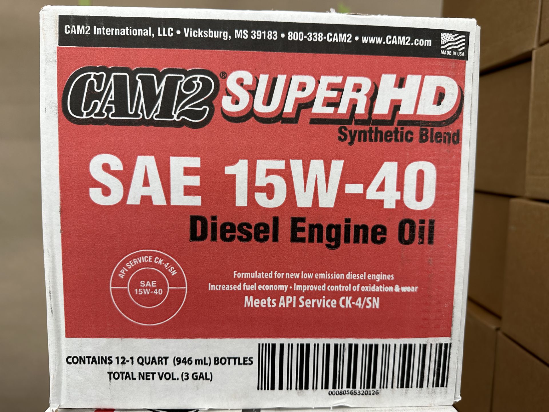 (3) Cases of Cam2 15W-40 Diesel Engine Oil (12) Bottles Per Case Being Sold By The Case - Image 2 of 4