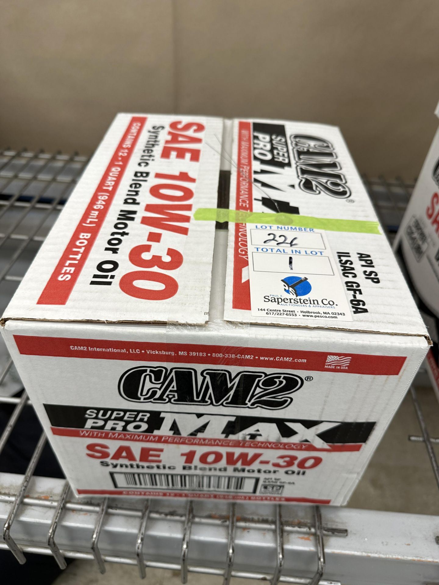 Case of Cam2 10W-30 Synthetic Blend Motor Oil (12) Bottles Per Case Being Sold By The Case