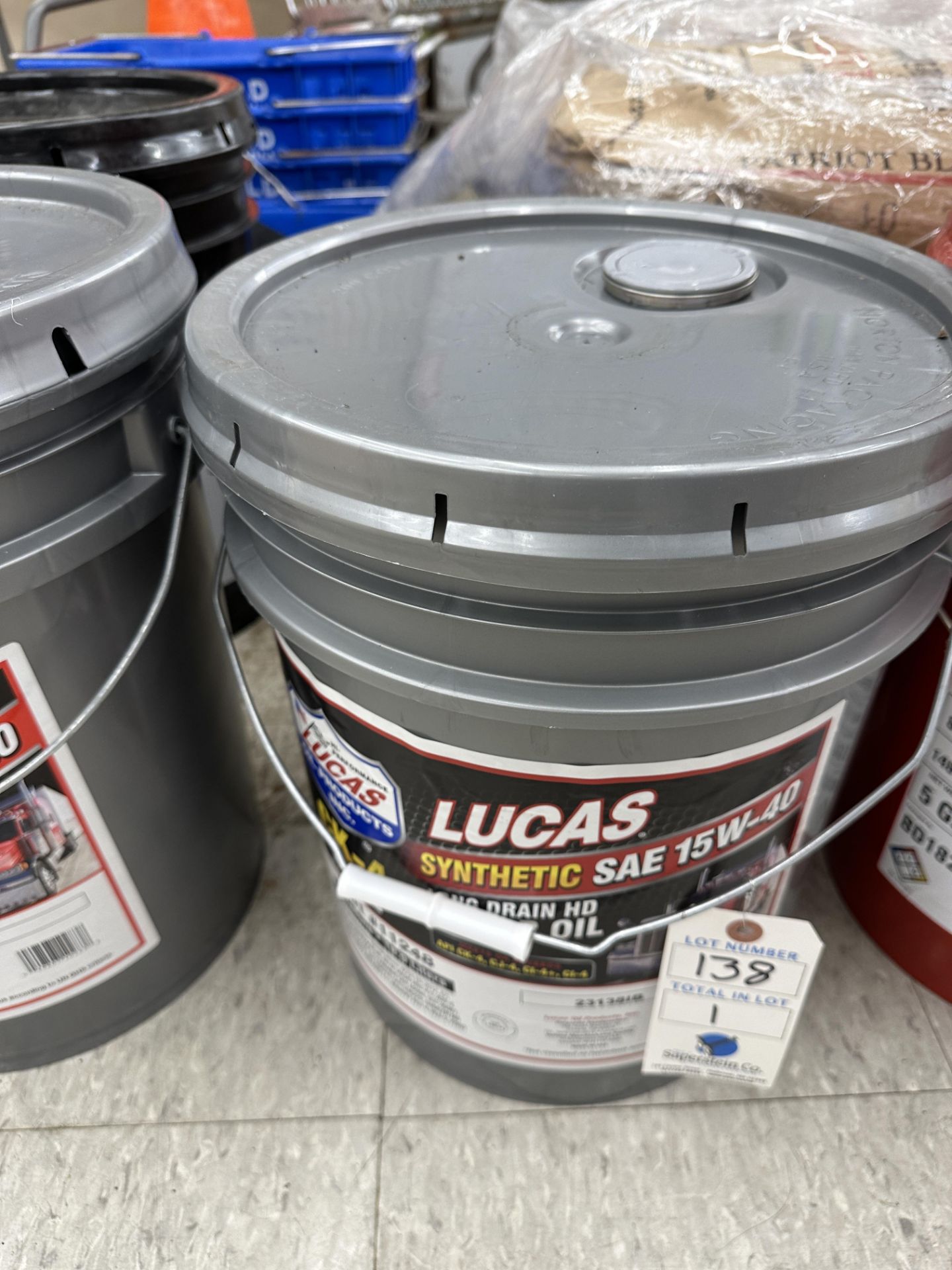 Lucas Fully Synthetic 15W-40 5 Gallon Pail of Motor Oil