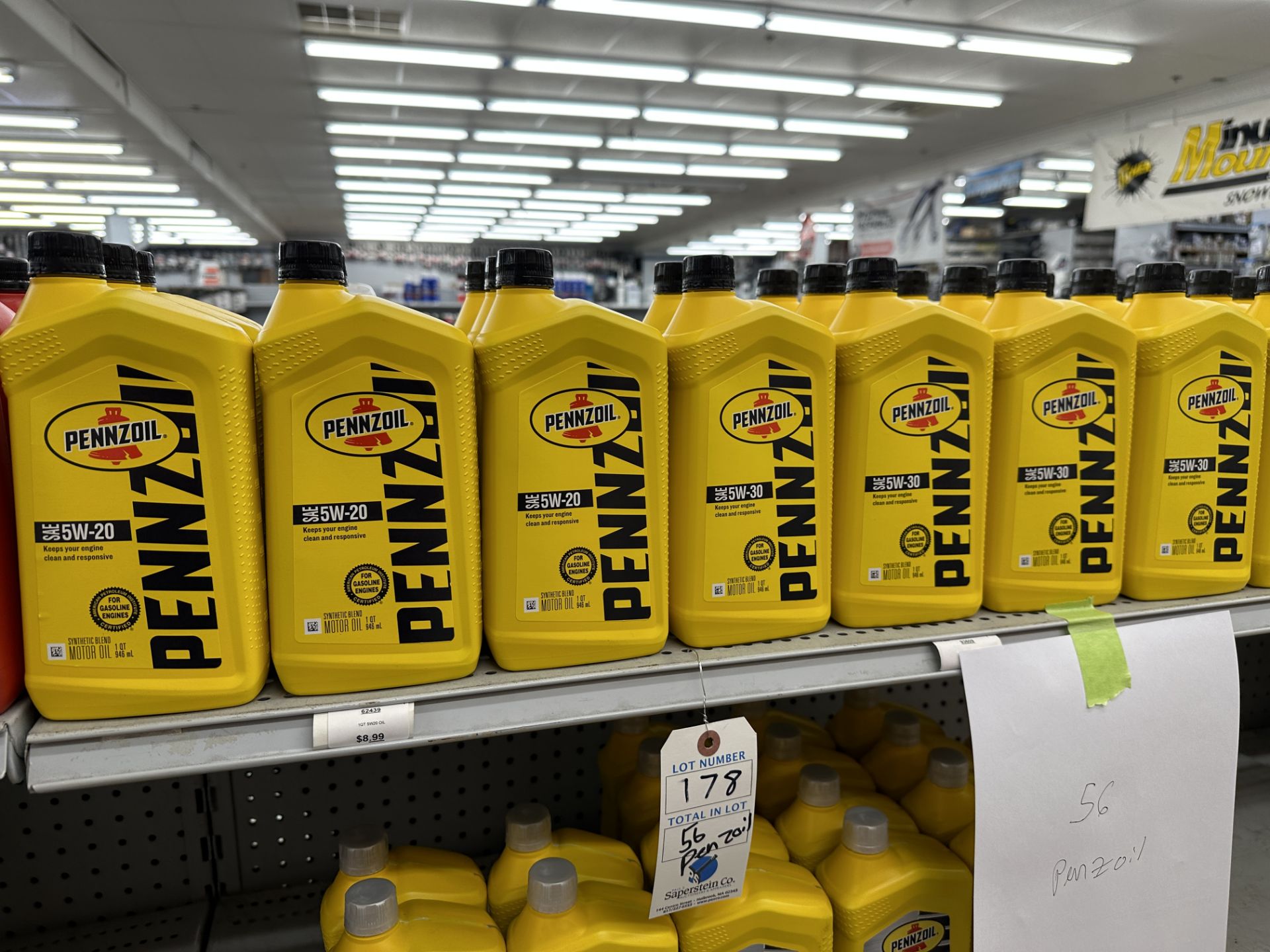 (56) Quarts of Pennzoil Motor Oil From 5W-20 to 10W-40 Synthetic Blend & 0W-20 to 5W-30 Fully