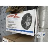 Box of SCC Super Z Specialty Tire Chains For Large Vehicles