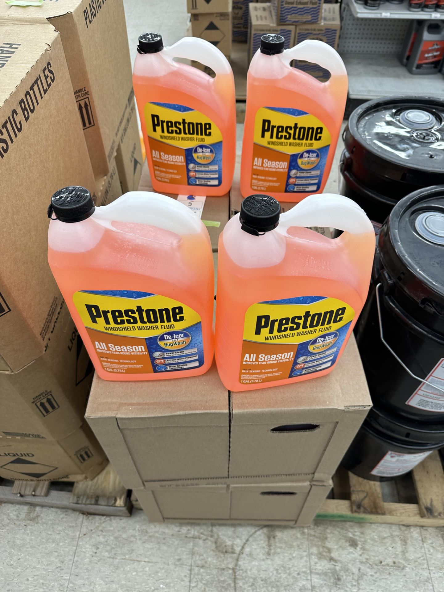 (5) Cases of Prestone Washer Fluid w/Water Repellent (6) Per Case Being Sold By The Case