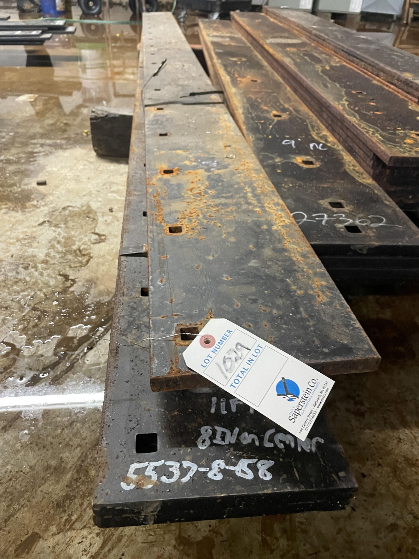 {LOT} (2) 11' Steel Plow Cutting Edges w/ 8" On Center Holes (BEING SOLD BY THE LOT)