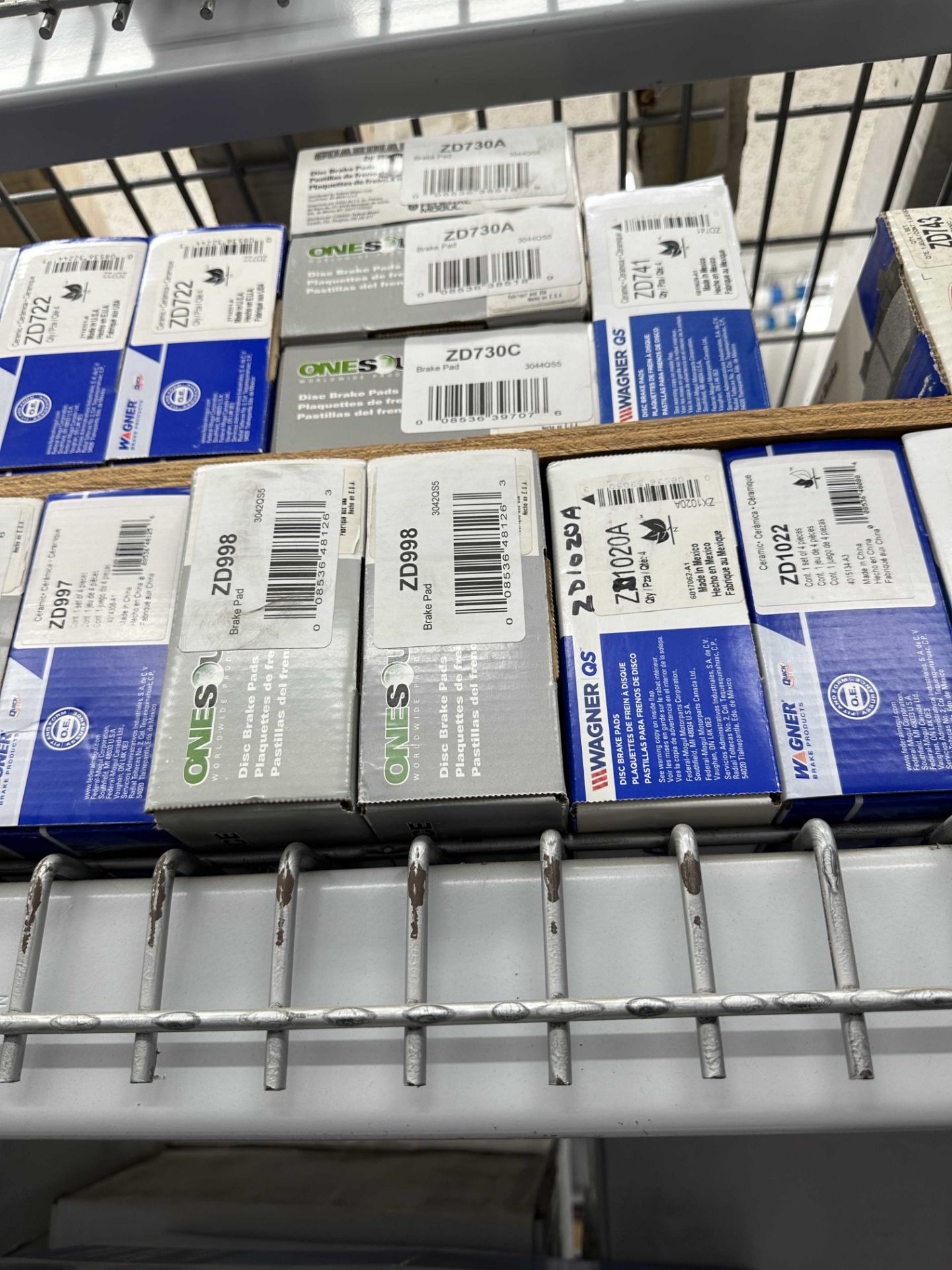 {LOT} Wagner ZD & Asst. Brake Pads Appx. (162) @ 2800 Wholesale Cost on 2 1/2 Shelves - Image 2 of 2