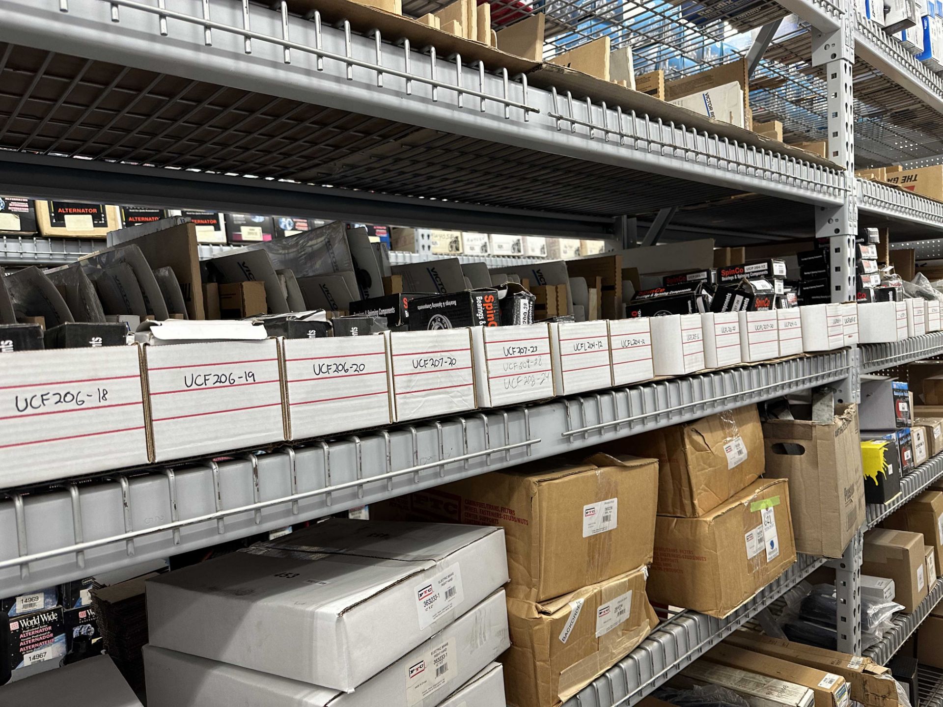 {LOT} Spinco Sander Bearings On 2 Shelves @ 1500 Wholesale Cost