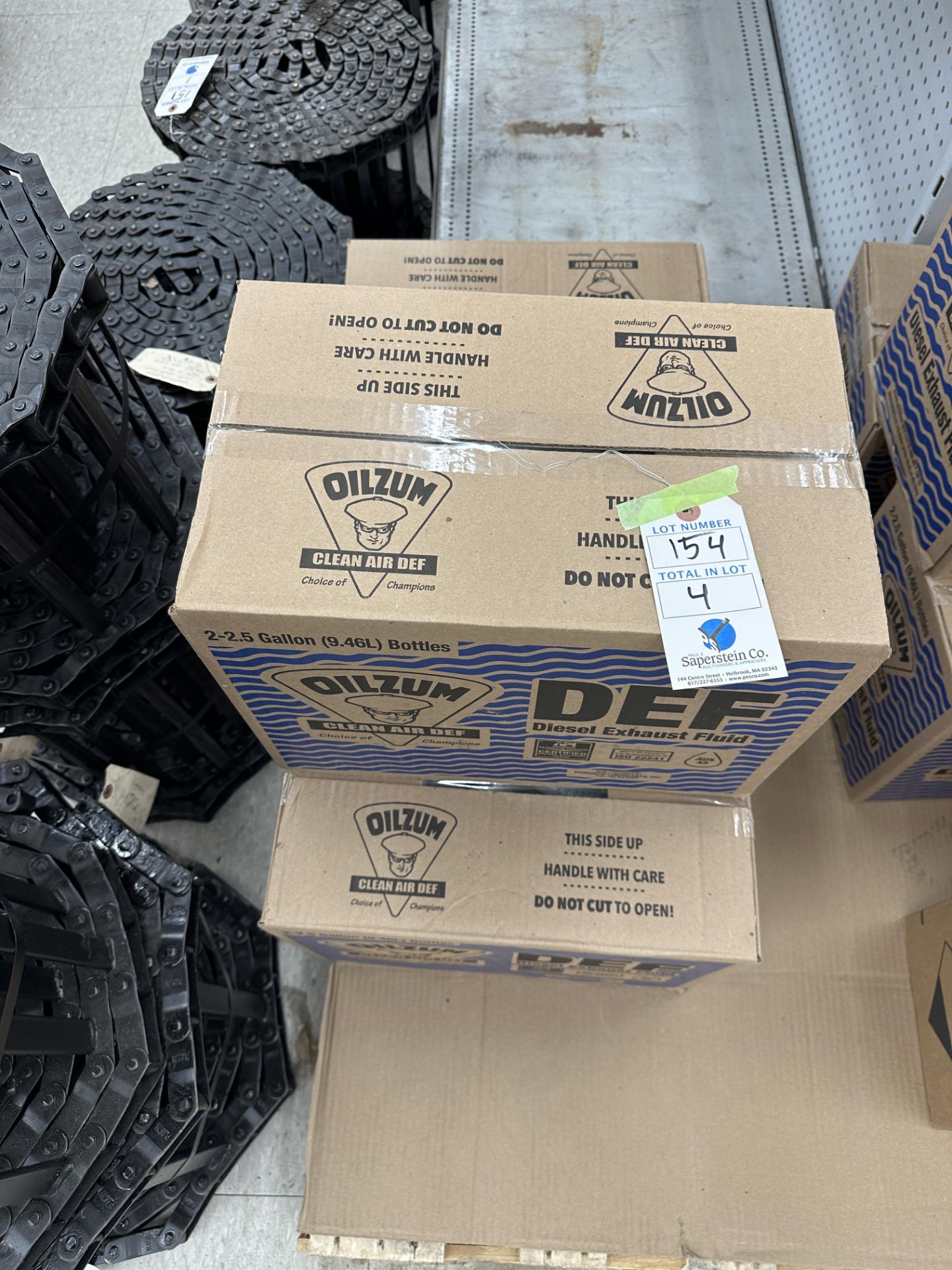 (4) Cases of OilZum DEF Fluid (2) 2.5 Gallon Containers Per Case Being Sold By the Case