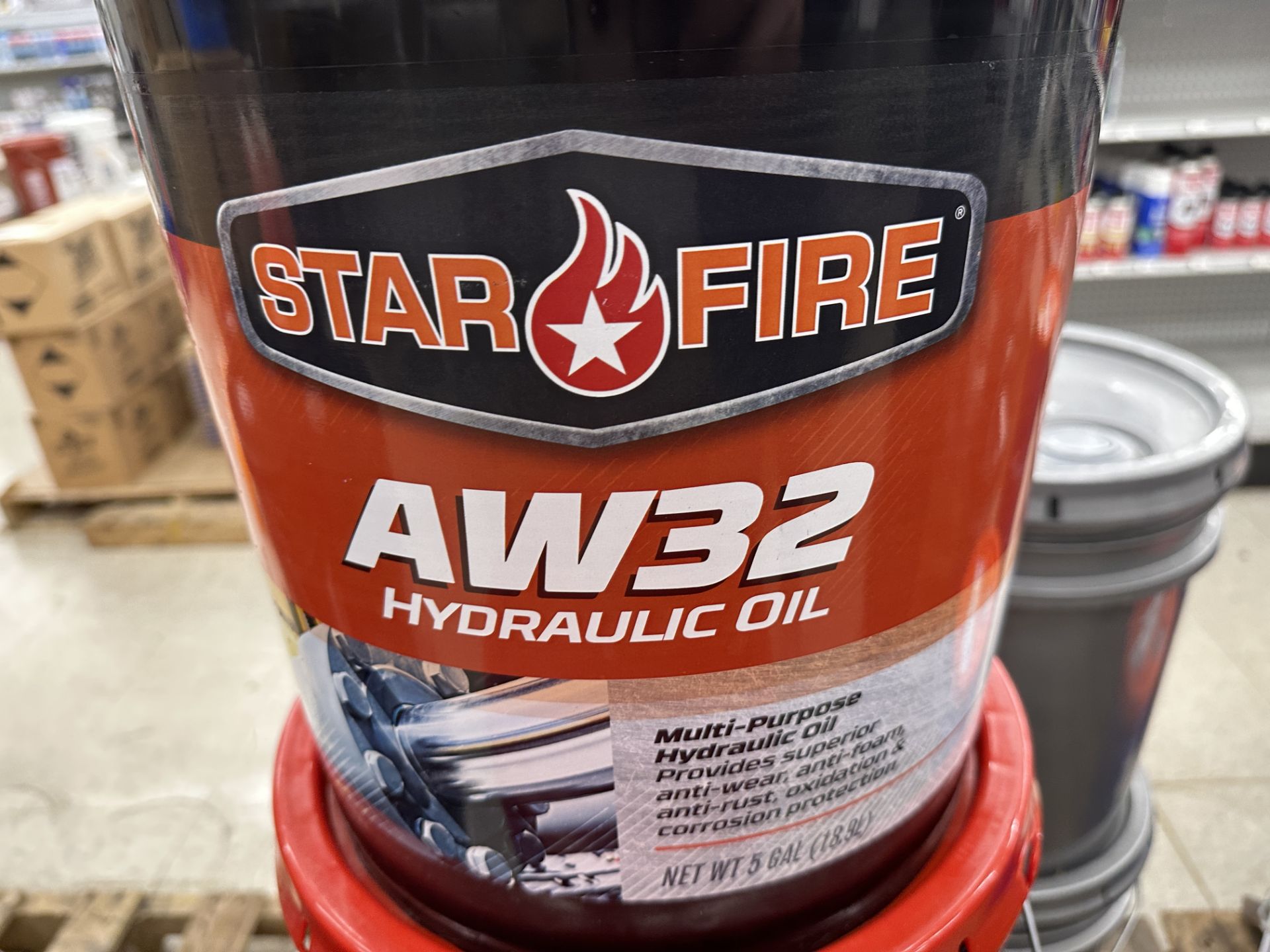 (5) Star Fire 5 Gallon Pail AW32 Hydraulic Fluid Being Sold by The Pail (Retail Each: $70) - Image 2 of 2