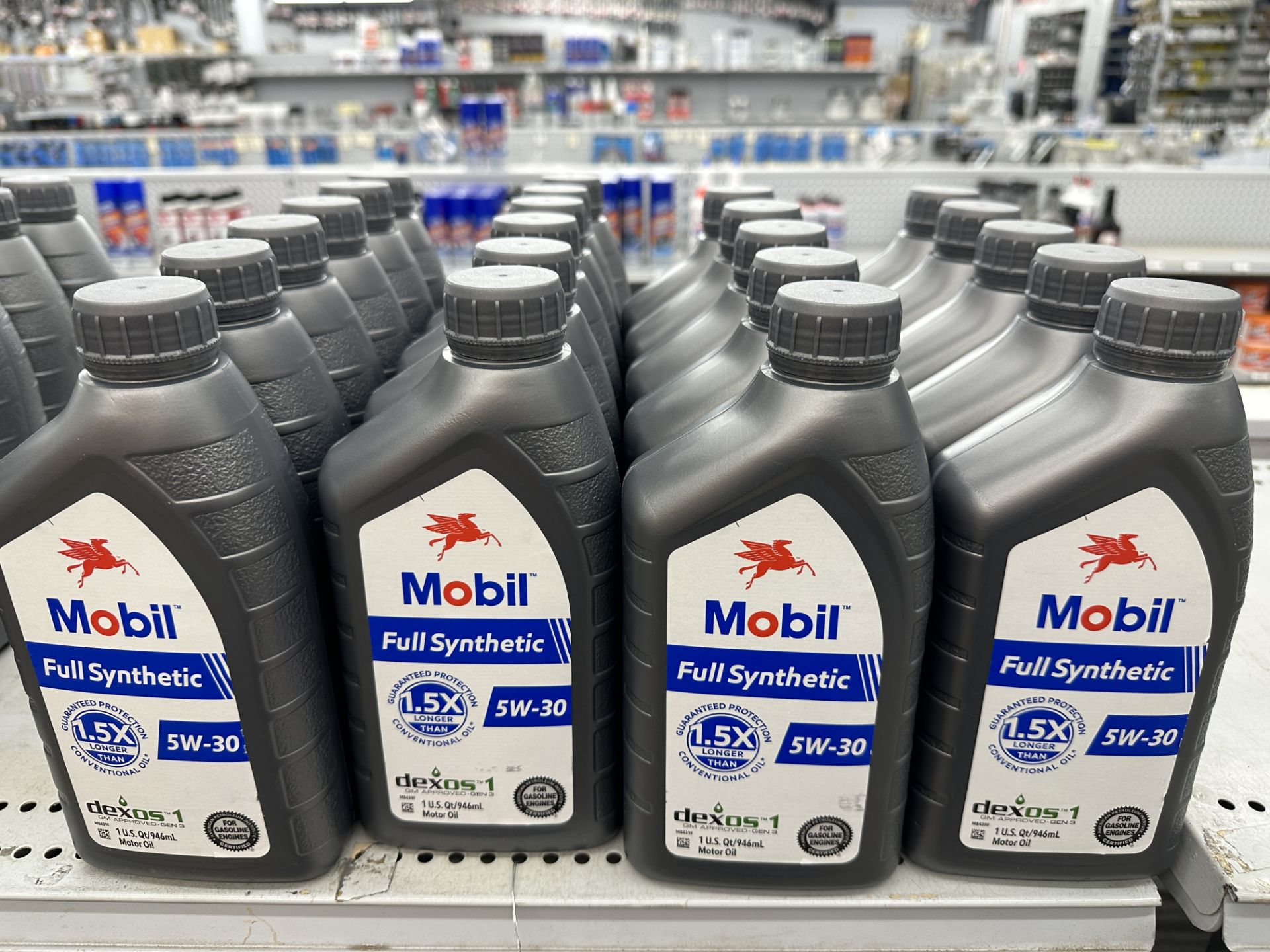 (37) Quarts of Mobile 1 Fully Synthetic 5W-30, 0W-30, 5W-20 Motor Oil Dexos Approved Being Sold By