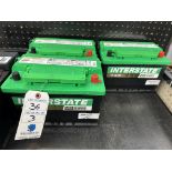 (3) Interstate Battery Group 48/H6 Batteries 12V, 730 Cranking Amps (BEING SOLD BY THE LOT)