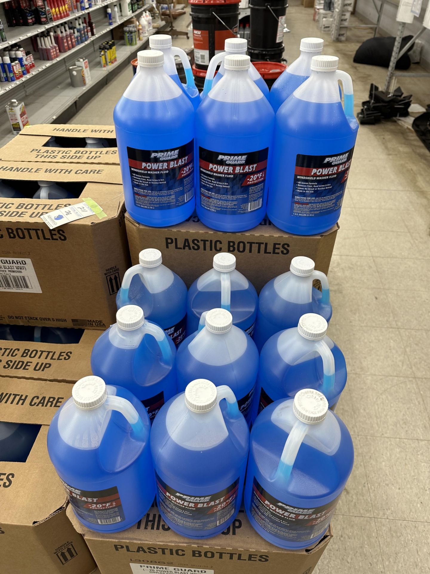 (78) 1 Gallon Containers of Prime Guard Power Blast Windshield Washer Fluid - Being Sold By The - Image 2 of 3