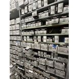 Wells Vehicle Electronic Pieces c/o: Asst. Switches, Agr Valves on 35 Shelves Appx. 675 parts @