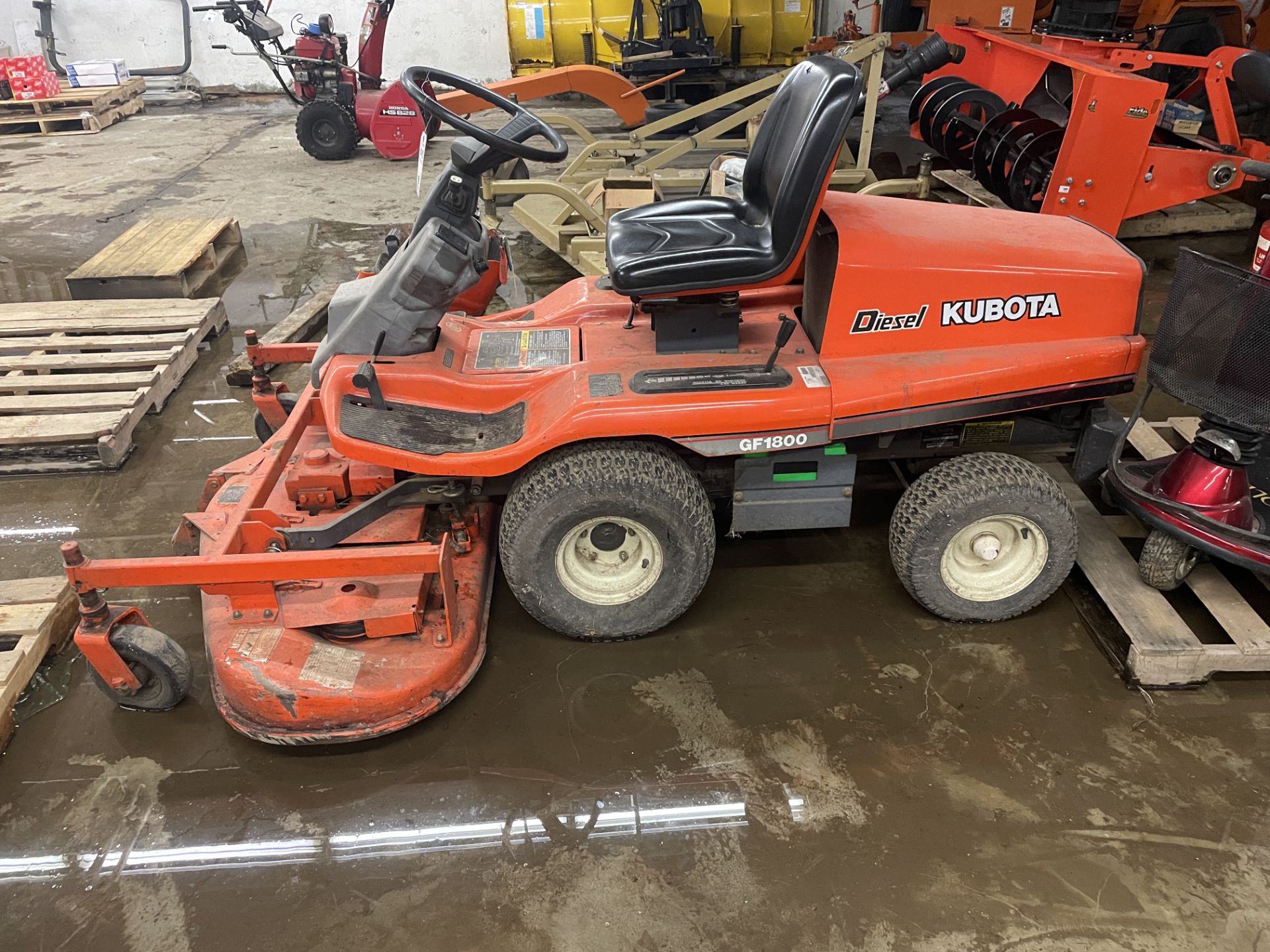 Kubota Deisel Riding 3 Blade Mower #GF1800 2 Wheel Drive Hours: 515 18 HP 3 Cylinder Deisel Motor w/ - Image 2 of 5