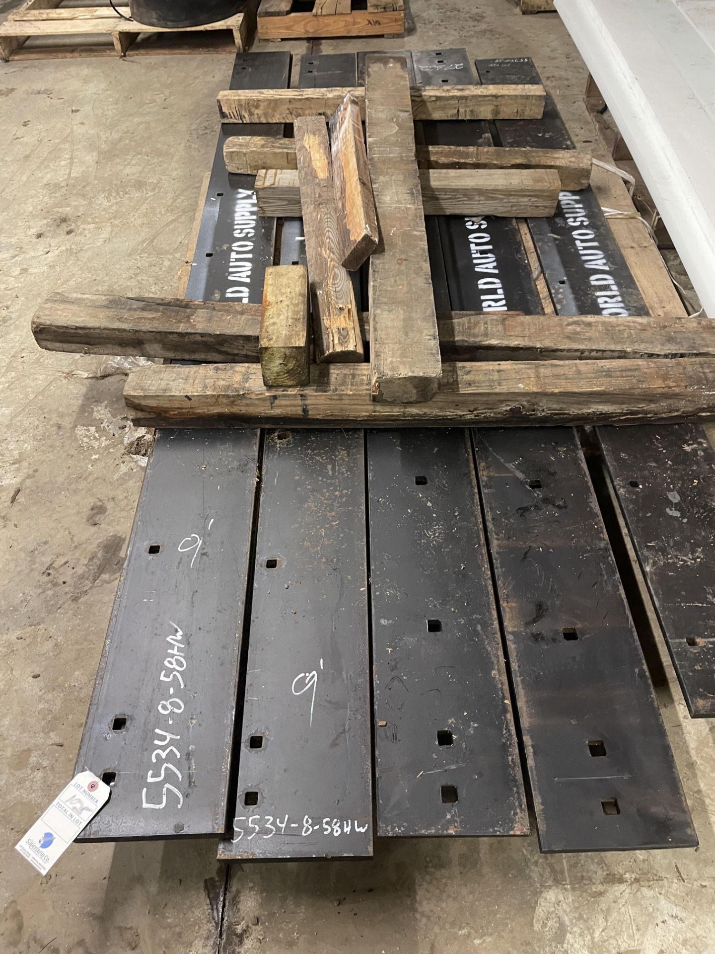 {LOT} (5) 9' Steel Plow Cutting Edges (BEING SOLD BY THE LOT) - Image 2 of 3