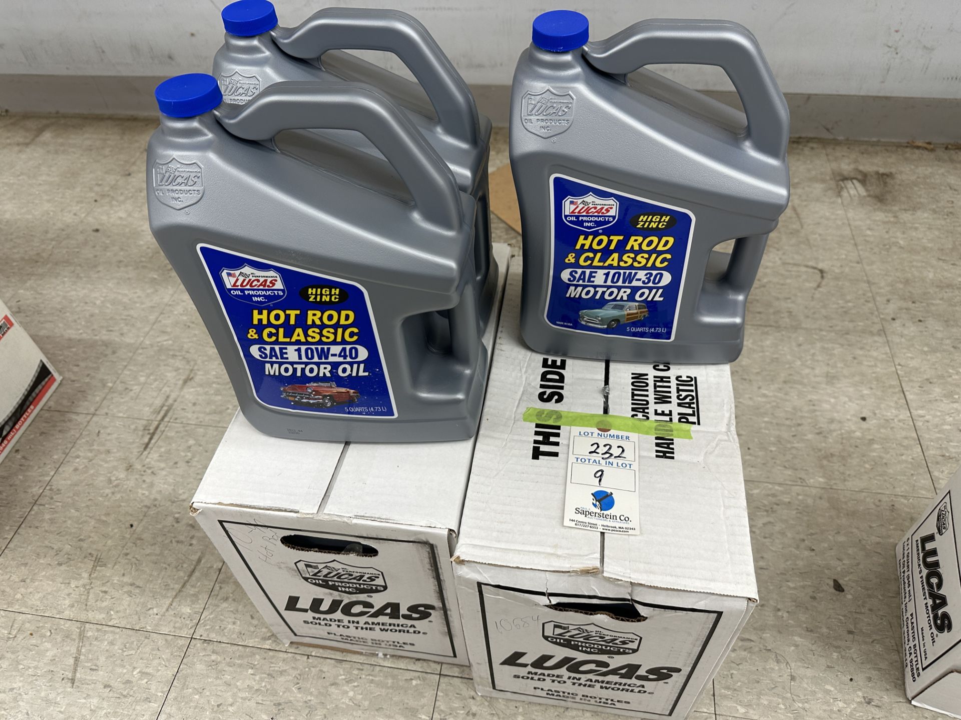 (9) 1 Gallon Bottles of Lucas 10W-30 & 10W-40 Hot Rod Oil Being Sold By The Bottle