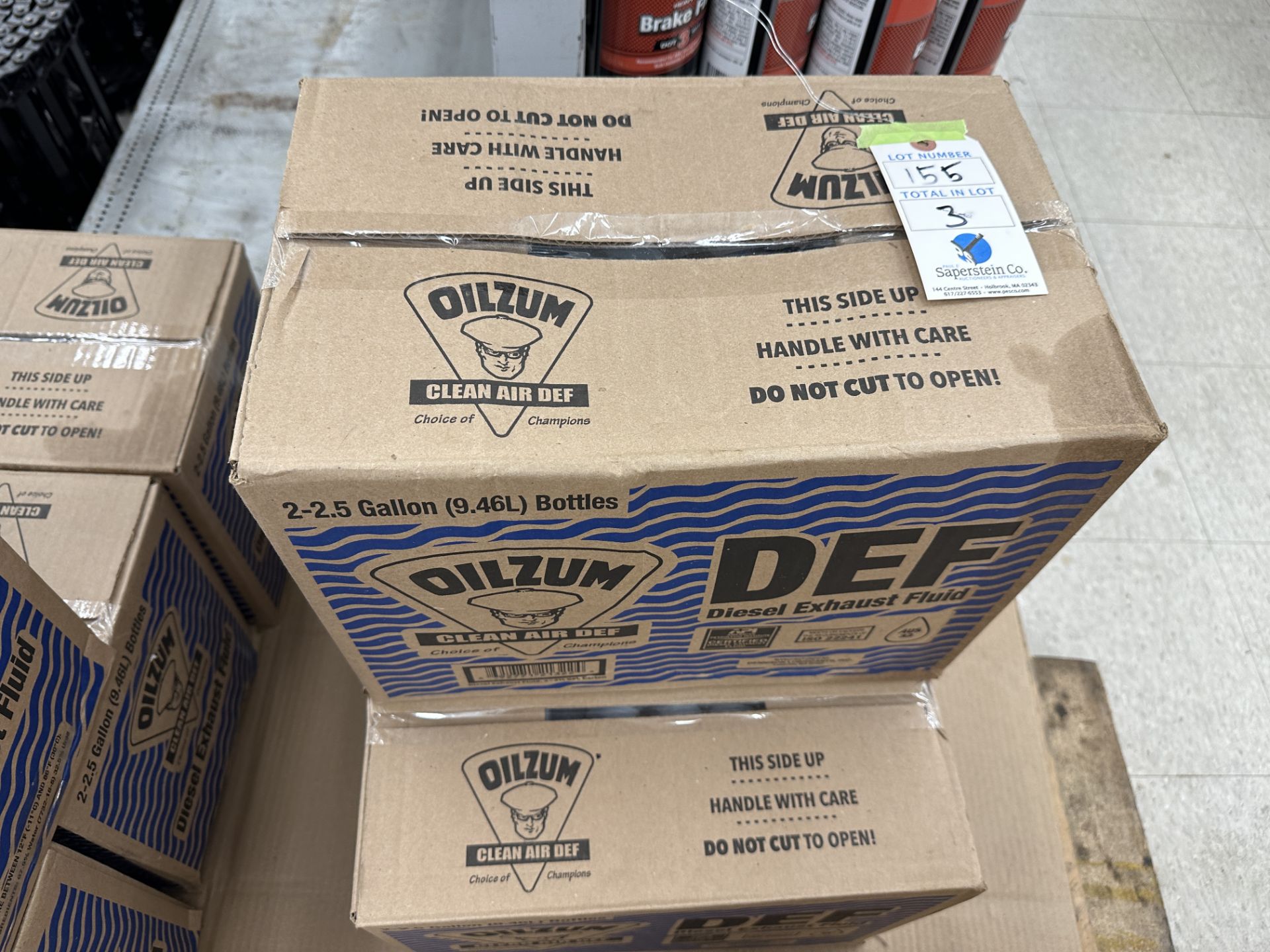 (3) Cases of OilZum DEF Fluid (2) 2.5 Gallon Containers Per Case Being Sold By the Case