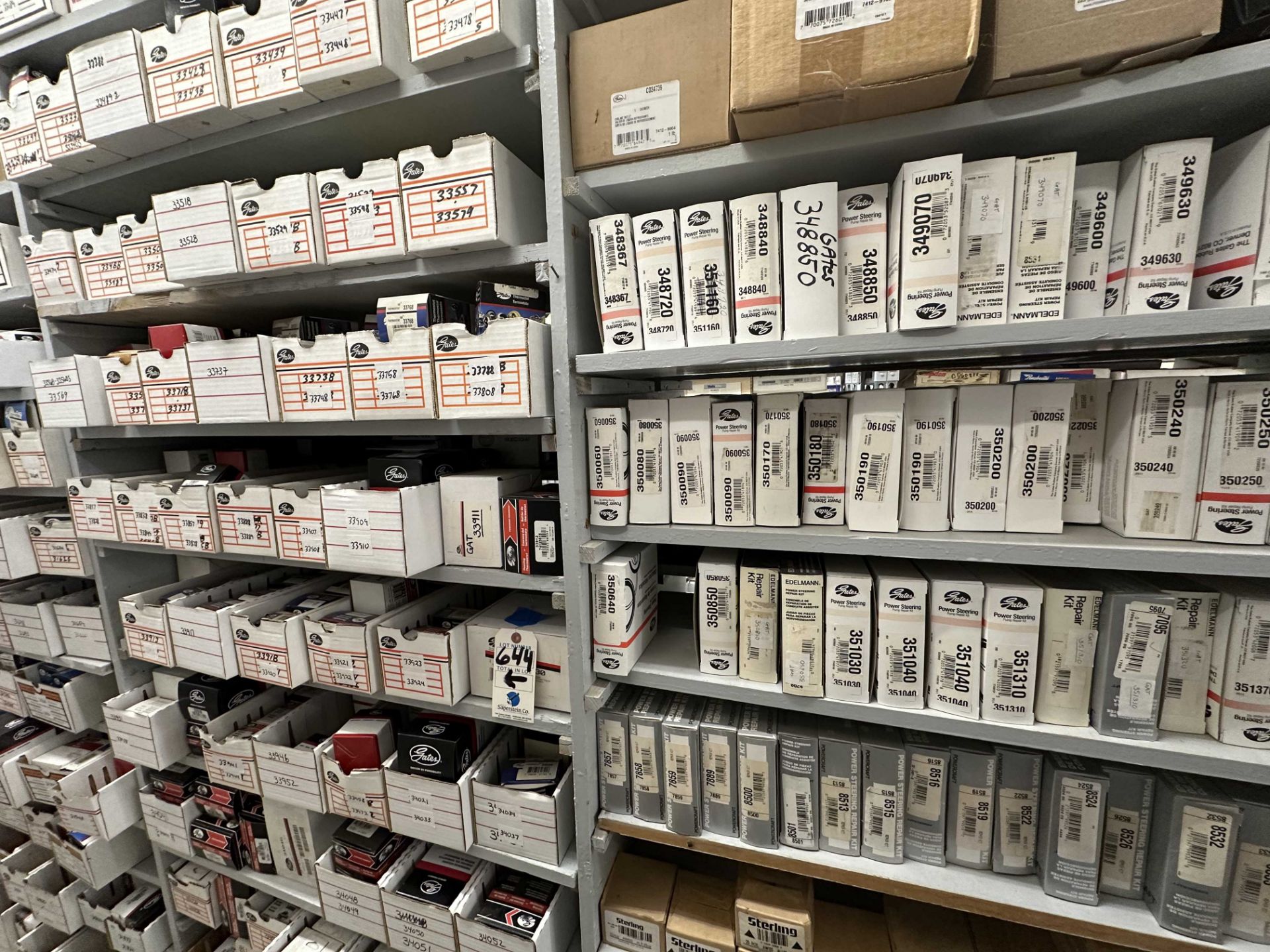 {LOT} Gates Caps & Thermostats on 28 Shelves Appx. (780) @ 6,000 Wholesale Cost - Image 2 of 2