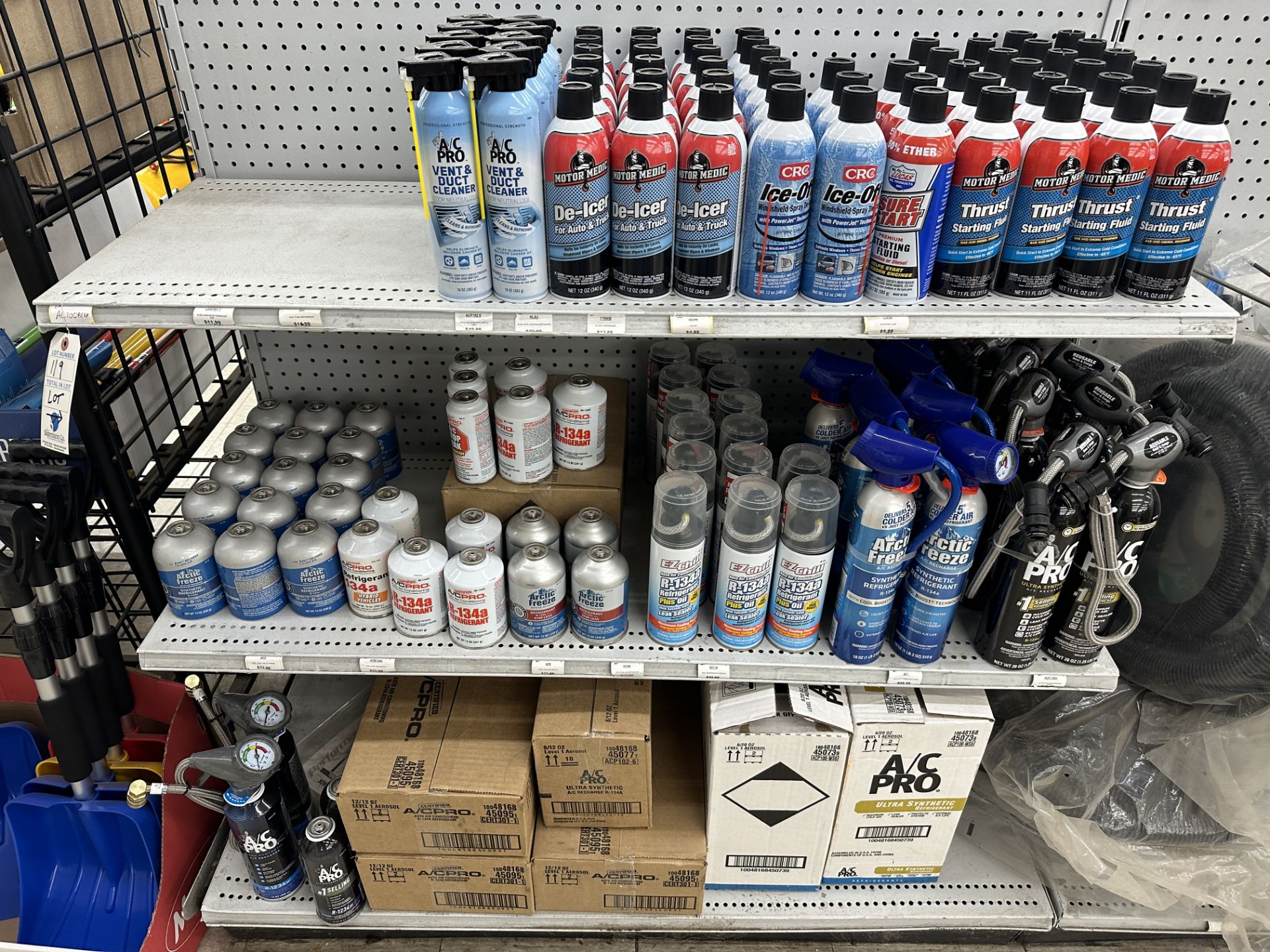 {LOT} Approx. 230 Pieces of Lucas, AC Pro, CRC, Motor Medic Refrigerant & AC Products c/o: AC - Image 2 of 5