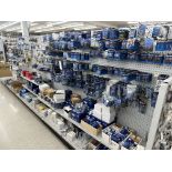 {LOT} Approx. 1,040 Pieces of Peak, Dorman & Sylvania Lighting On 3 Sections of Gondola Shelving &