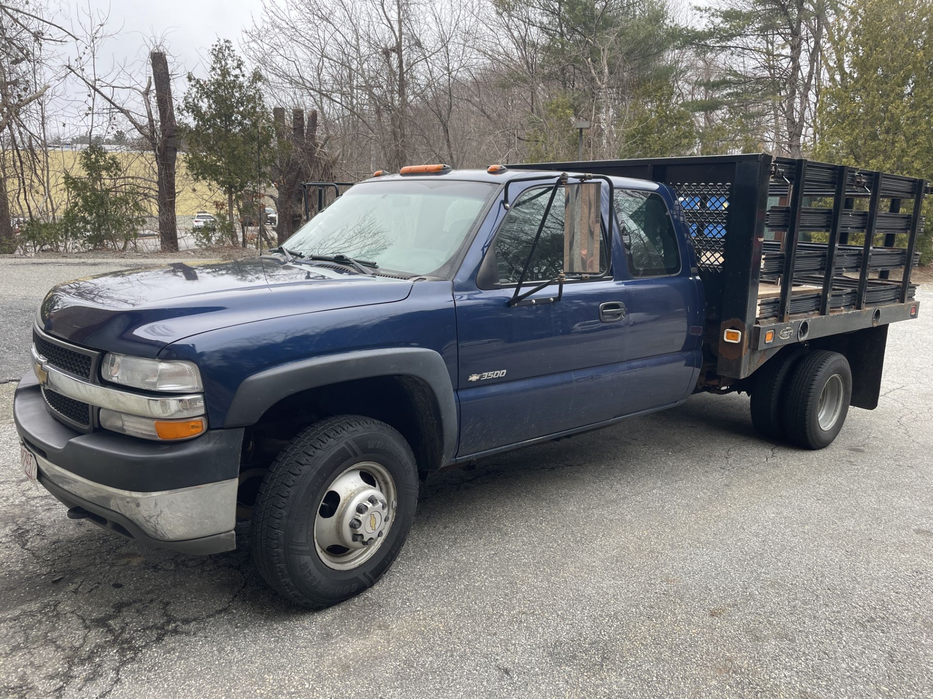 2001 Chevy Silverado 3500 Knapheide Stake Body Truck. Gasoline, Automatic, 1 Ton Dually 4x4,