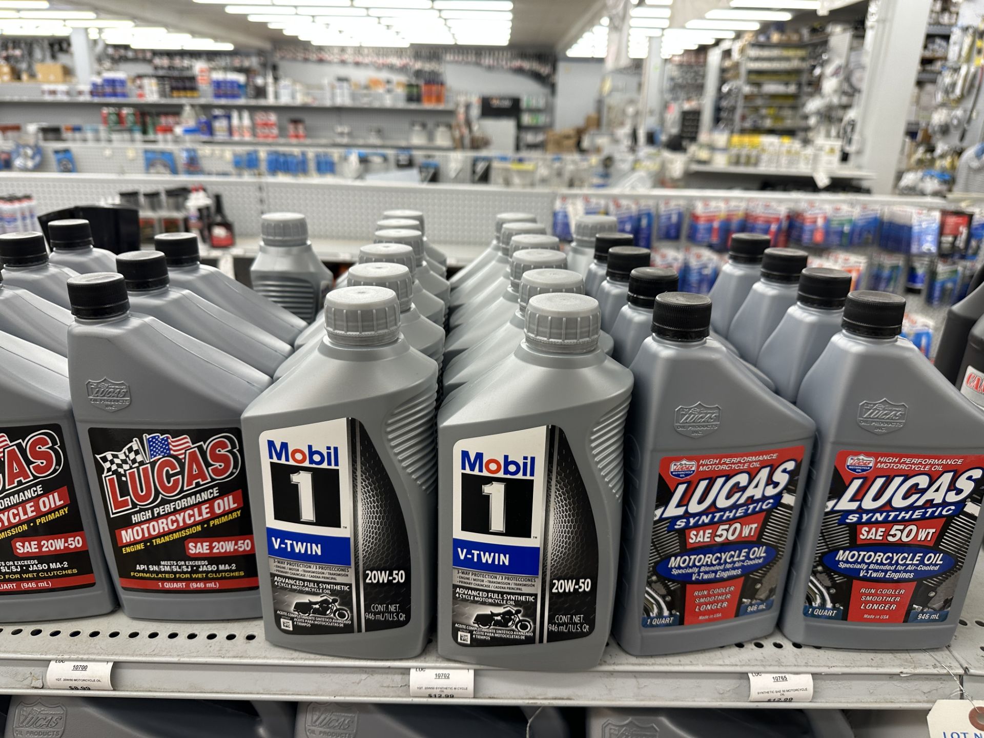 (47) Quarts of Mobil 1 & Lucas Semi & Fully Synthetic for Motorcycles (Wet Clutch Approved) Straight - Image 4 of 4