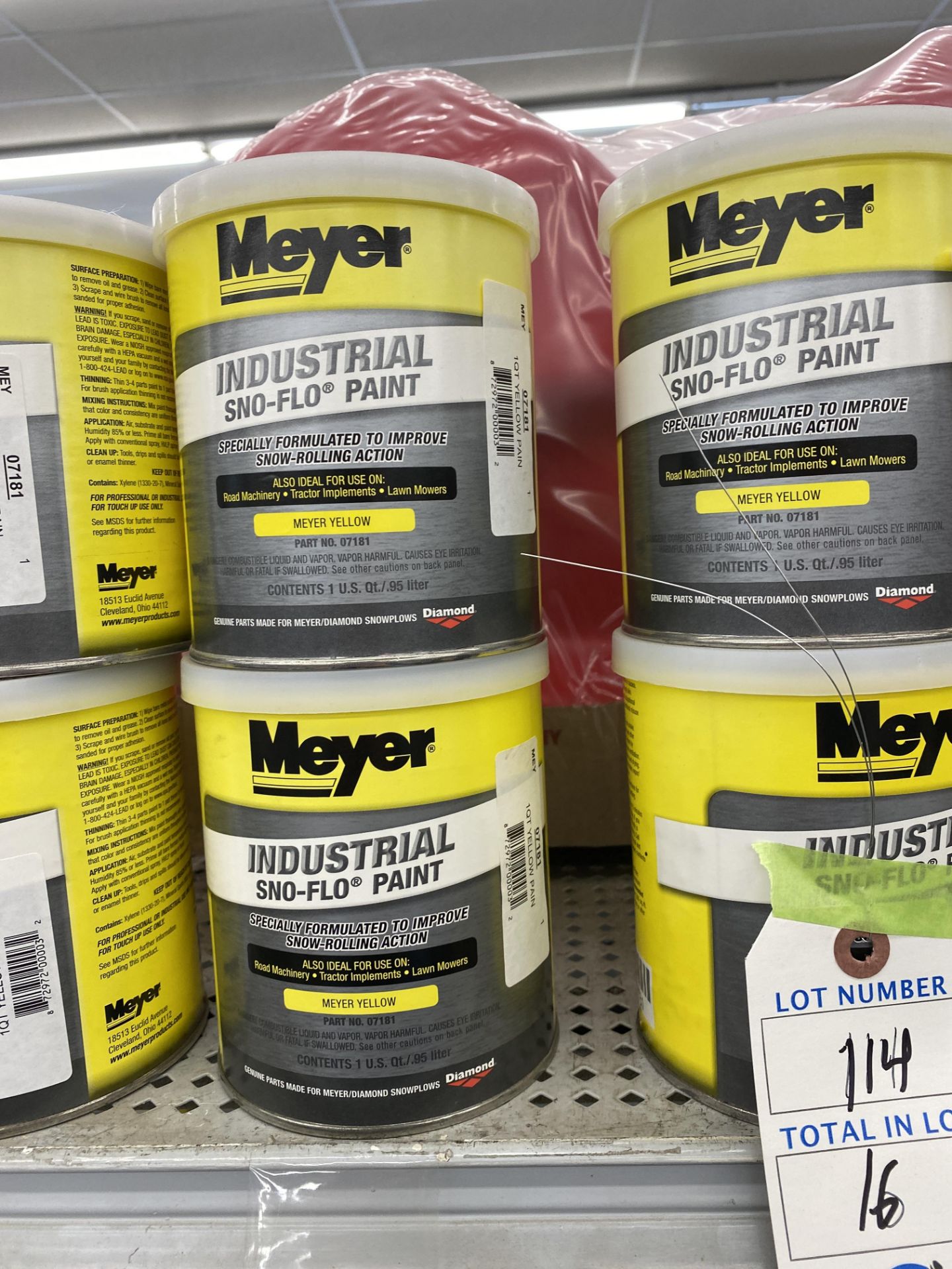 {LOT} (16) Asst. Curtis and Meyer Snow Plow Paint Wholesale Value 365 - Image 3 of 6
